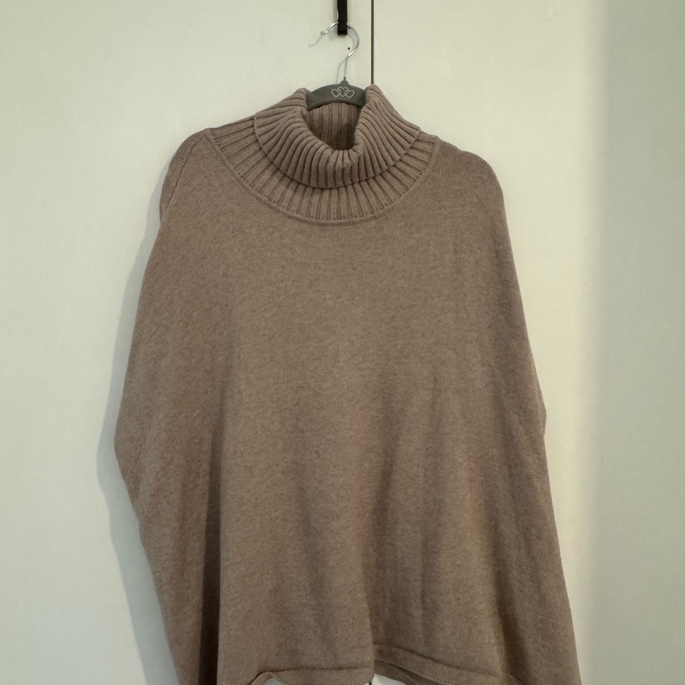 Cyrus Elegant Tan Turtleneck Sweater